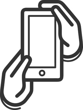 Hand icon symbol image illustration vector