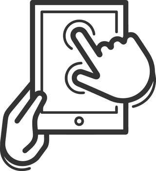 Hand icon symbol image illustration vector