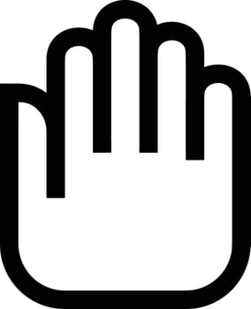 Hand icon symbol image illustration vector