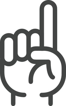 Hand icon symbol image illustration vector