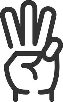 Hand icon symbol image illustration vector