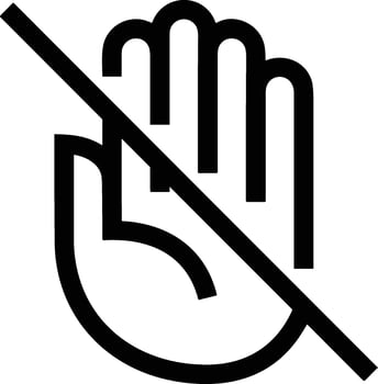 Hand icon symbol image illustration vector