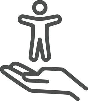 Hand icon symbol image illustration vector