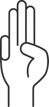 Hand icon symbol image illustration vector