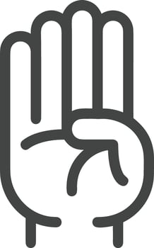 Hand icon symbol image illustration vector