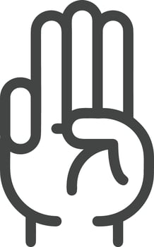 Hand icon symbol image illustration vector