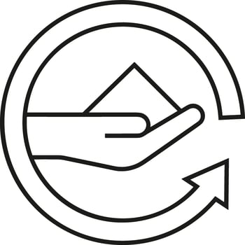 Hand icon symbol image illustration vector