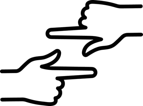 Hand icon symbol image illustration vector