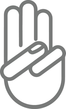 Hand icon symbol image illustration vector
