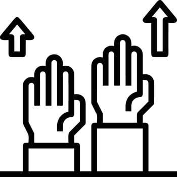 Hand icon symbol image illustration vector