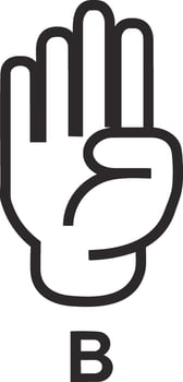 Hand icon symbol image illustration vector