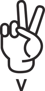 Hand icon symbol image illustration vector