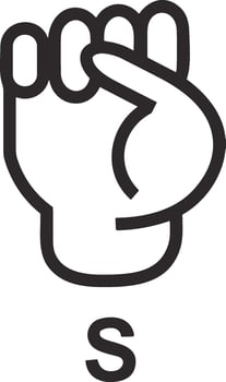 Hand icon symbol image illustration vector