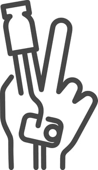 Hand icon symbol image illustration vector