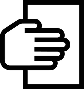 Hand icon symbol image illustration vector