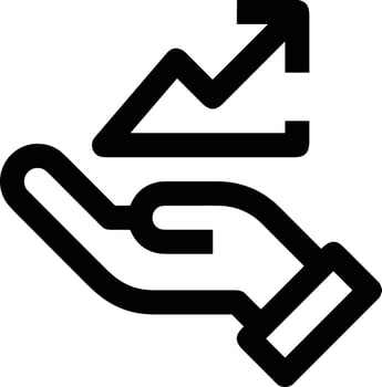 Hand icon symbol image illustration vector