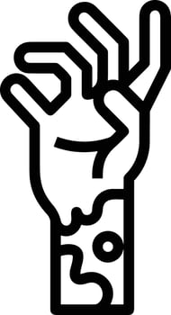 Hand icon symbol image illustration vector