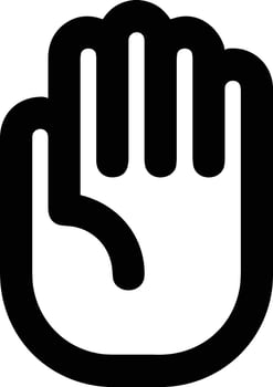 Hand icon symbol image illustration vector