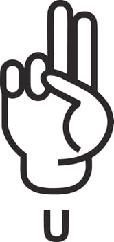 Hand icon symbol image illustration vector