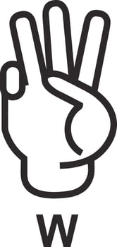 Hand icon symbol image illustration vector
