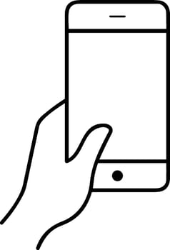 Hand icon symbol image illustration vector