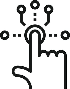 Hand icon symbol image illustration vector