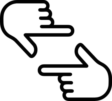 Hand icon symbol image illustration vector