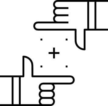 Hand icon symbol image illustration vector