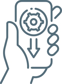 Hand icon symbol image illustration vector