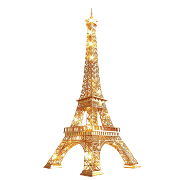Eiffel tower Paris golden Eiffel tower transparent background png