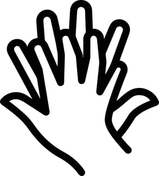 Hand icon symbol image illustration vector