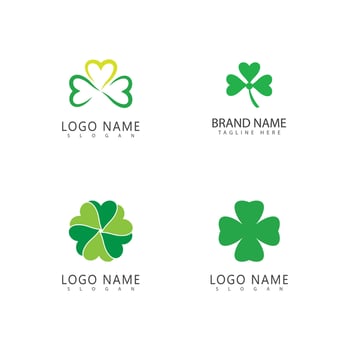Clover logo template nature and symbol vector