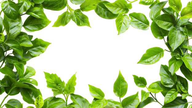 Contemporary Green Leaves Frame Images for Your Creative Projects png