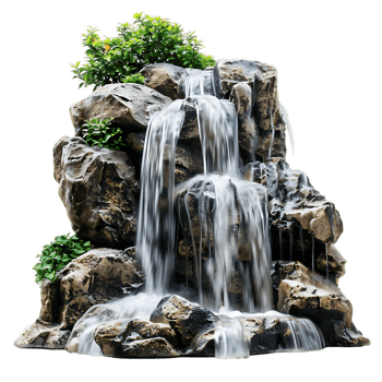 High Resolution Isolated Waterfall in the Mountain Cut Outs for Any Design Need png
