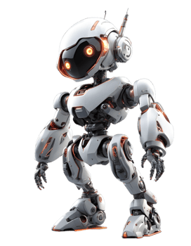 3D Robot Illustration, Futuristic robot clipart, transparent background png