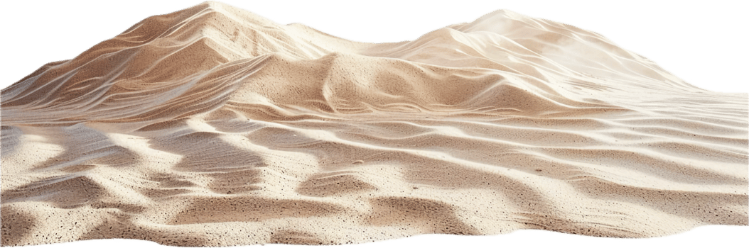 Golden Sand Dunes in Desert Landscape. png
