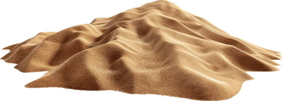 Golden Sand Dunes in Desert Landscape. png