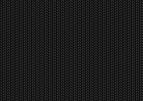 Black abstract knitted texture background vector