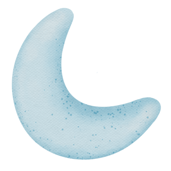 crescent moon watercolor illustration png
