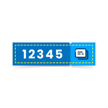 coupon or promo code, label template illustration flat design vector
