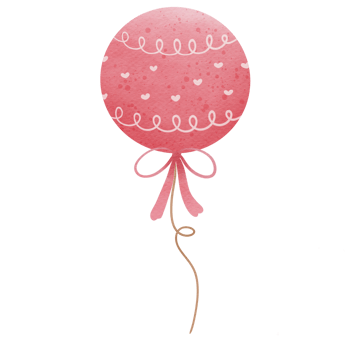 pink balloon watercolor png