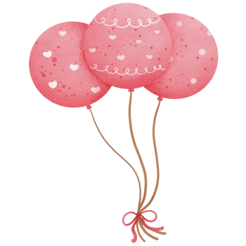 pink balloon watercolor png