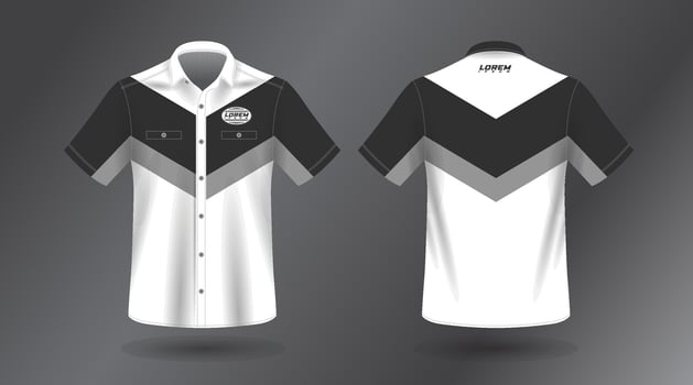simple man short sleeve work shirt vector