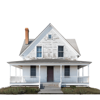 Old house on isolated background png