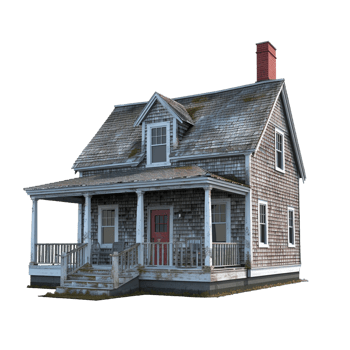 Old house on isolated background png