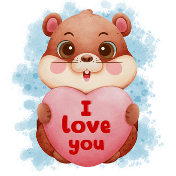 Cute groundhog in watercolor illustration png