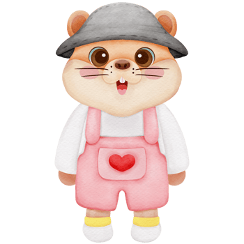 Cute groundhog in watercolor illustration png