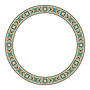 Vintage frame border ornament. Ethnic seamless round pattern. Mandala Floral Baroque. Classic antique ornate element. Decorative border for frame, textile, fabric, rug, tattoo, ceramic. png