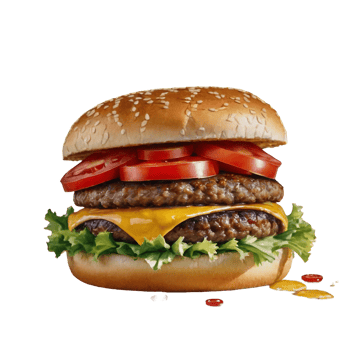 Burger isolated on transparent background png