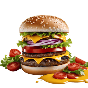 Burger isolated on transparent background png